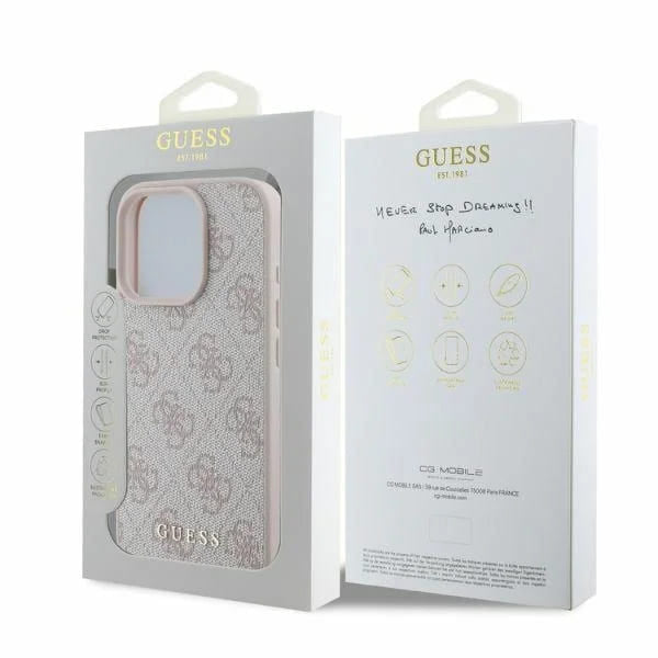 Θήκη για Apple iPhone 16 Pro Max, Guess, 4G Classic, Ροζ