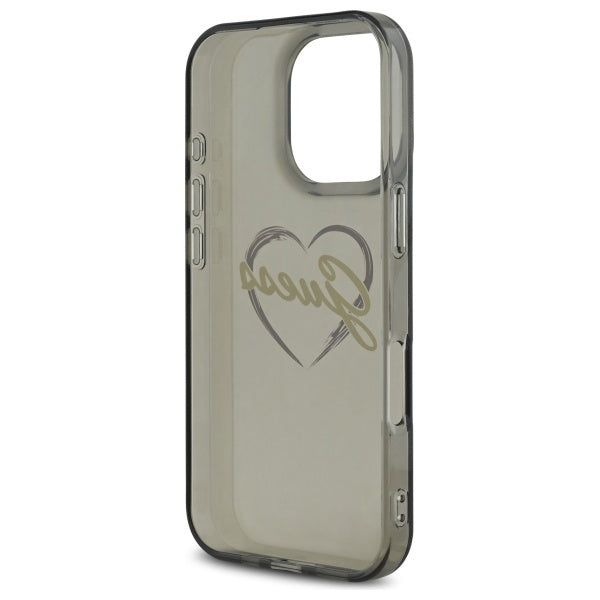 Θήκη για Apple iPhone 16 Pro Max, Guess, IML Heart, Μαύρη
