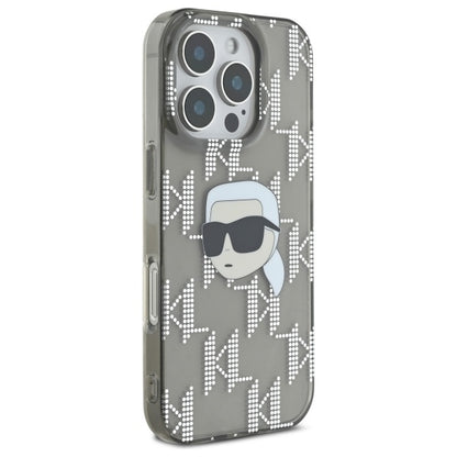 Θήκη για Apple iPhone 16 Pro Max, Karl Lagerfeld, IML Luxury Electroplated Karl's Head, Μαύρη