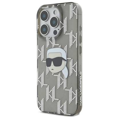Θήκη για Apple iPhone 16 Pro Max, Karl Lagerfeld, IML Luxury Electroplated Karl's Head, Μαύρη