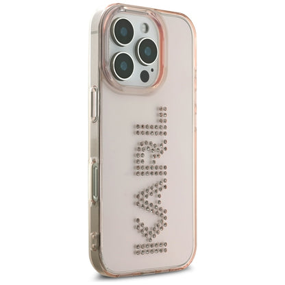 Θήκη για Apple iPhone 16 Pro Max, Karl Lagerfeld, IML Rhinestones Pink Logo, Ροζ