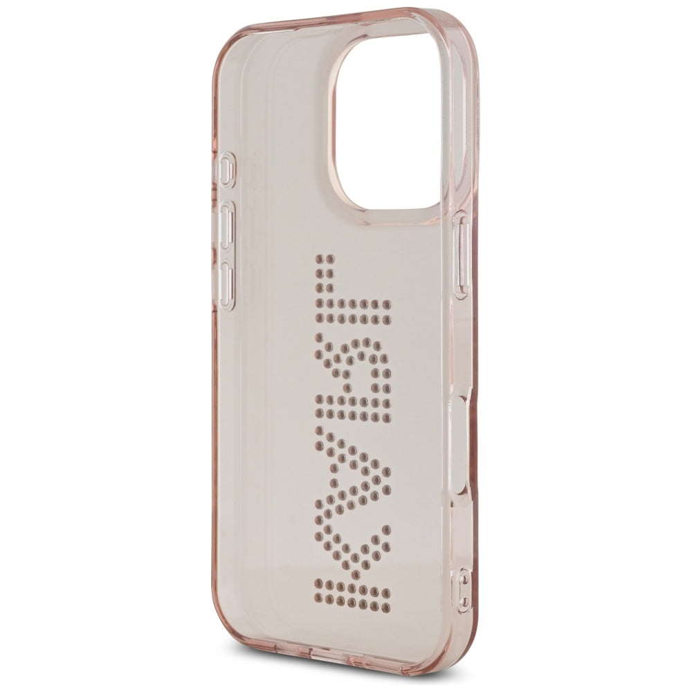 Θήκη για Apple iPhone 16 Pro Max, Karl Lagerfeld, IML Rhinestones Pink Logo, Ροζ