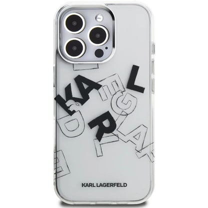 Θήκη για Apple iPhone 16 Pro Max, Karl Lagerfeld, IML Sketched Graphic Logo, Διαφανής