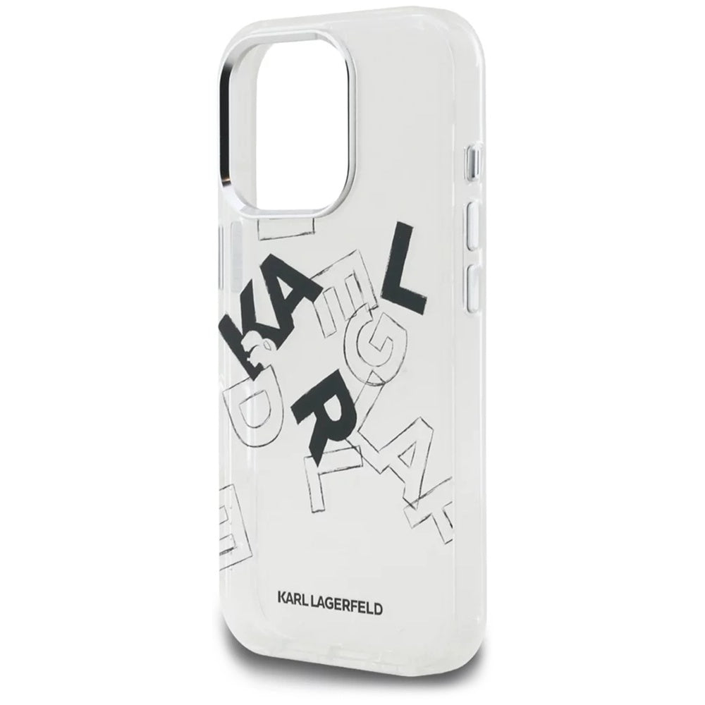 Θήκη για Apple iPhone 16 Pro Max, Karl Lagerfeld, IML Sketched Graphic Logo, Διαφανής