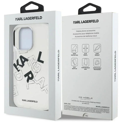 Θήκη για Apple iPhone 16 Pro Max, Karl Lagerfeld, IML Sketched Graphic Logo, Διαφανής