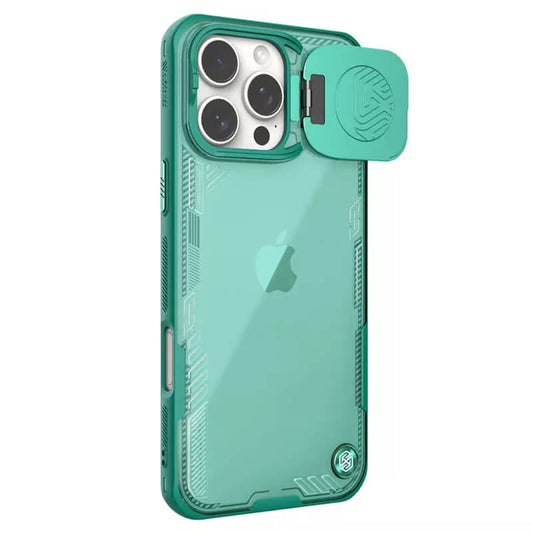 Θήκη για Apple iPhone 16 Pro Max, Nillkin, Iceblade Prop (χωρίς άνοιγμα για κάμερα), Πράσινο