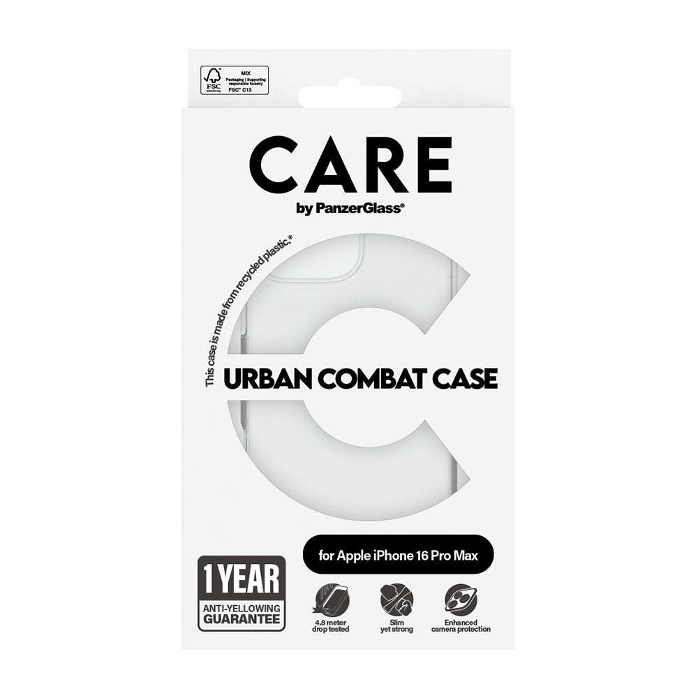 Θήκη για Apple iPhone 16 Pro Max, PanzerGlass, Care Urban Combat, Διαφανής