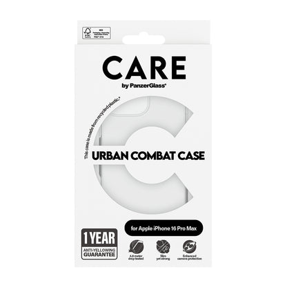 Θήκη για Apple iPhone 16 Pro Max, PanzerGlass, Care Urban Combat, Διαφανής