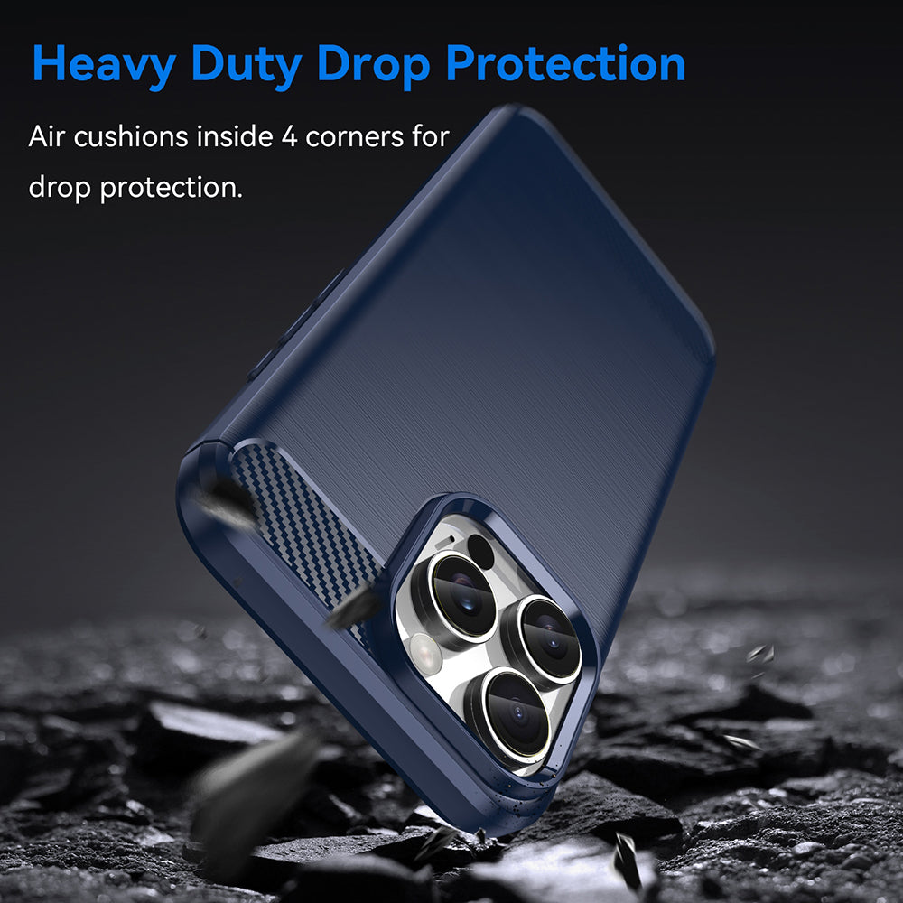 Case for Apple iPhone 16 Pro Max, Techsuit, Carbon, Blue