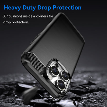 Case for Apple iPhone 16 Pro, Techsuit, Carbon, Black