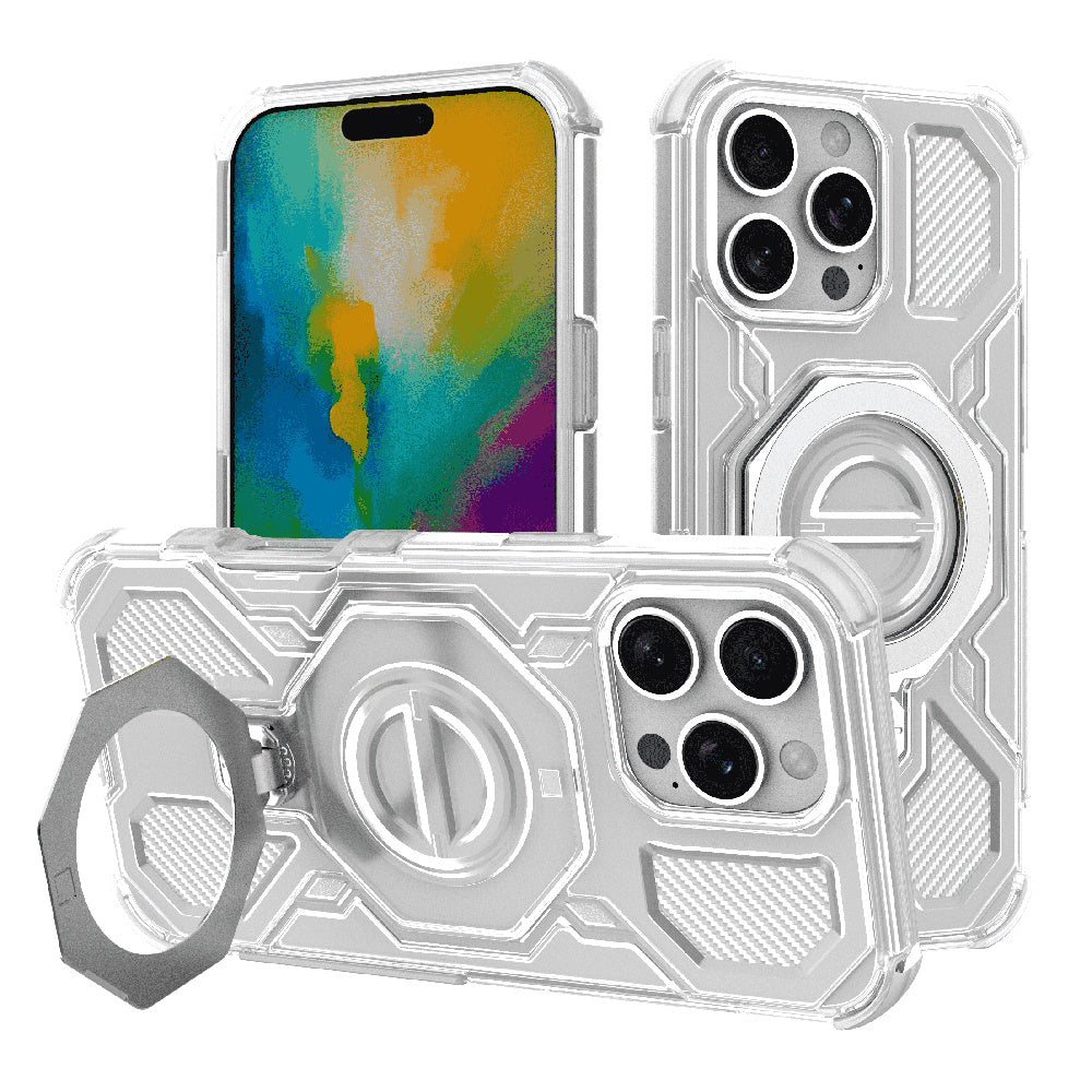 Θήκη για Apple iPhone 16 Pro, Techsuit, Carbon Shield Pro, Λευκό