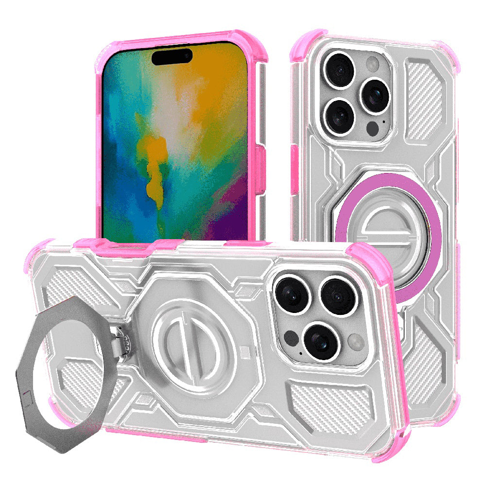 Θήκη για Apple iPhone 16 Pro, Techsuit, Carbon Shield Pro, Ροζ