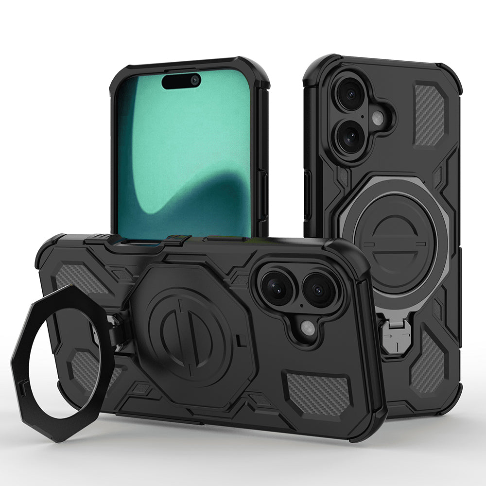 Θήκη για Apple iPhone 16, Techsuit, Carbon Shield Pro, Μαύρο