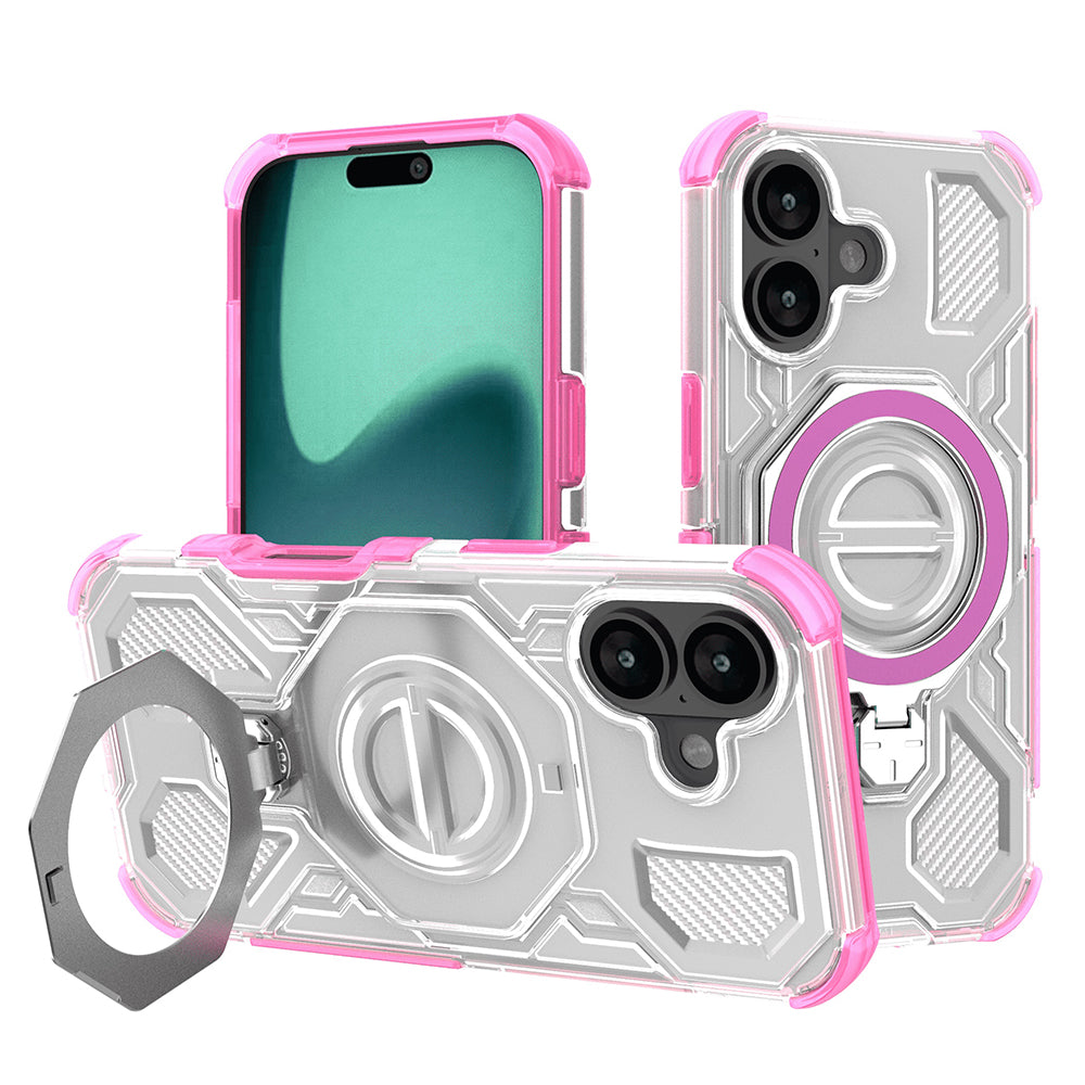 Θήκη για Apple iPhone 16, Techsuit, Carbon Shield Pro, Ροζ