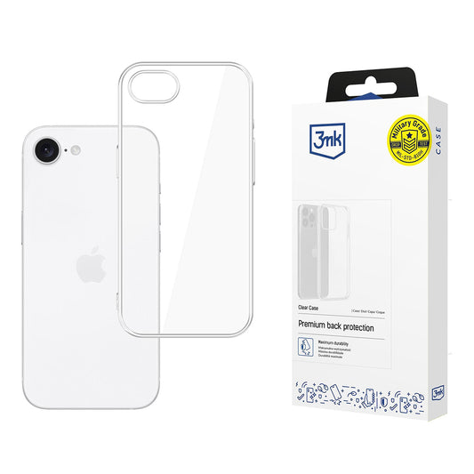 Θήκη για Apple iPhone 17e / 16e, 3MK, Διαφανής, Διάφανη