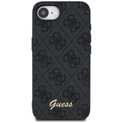 Θήκη για Apple iPhone 16e, Guess, 4G Script Logo, Μαύρη