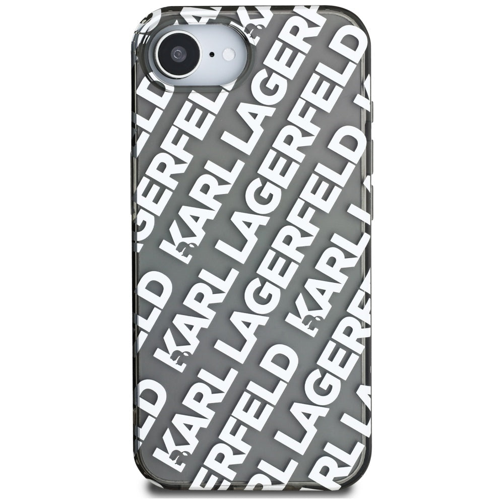 Θήκη για Apple iPhone 16e, Karl Lagerfeld, IML Luxury Silver Fullover Logo, Ασημί