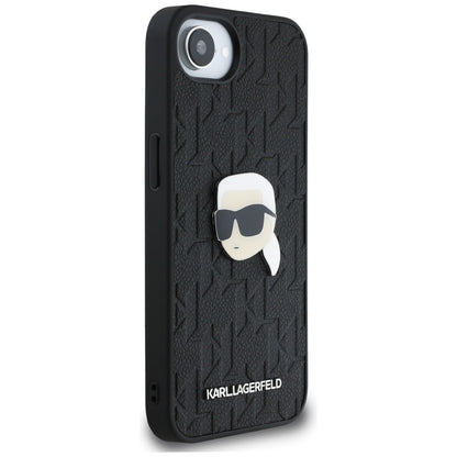 Case for Apple iPhone 17e / 16e, Karl Lagerfeld, Monogram Karl's Head, Black