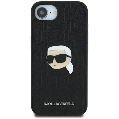 Case for Apple iPhone 17e / 16e, Karl Lagerfeld, Monogram Karl's Head, Black
