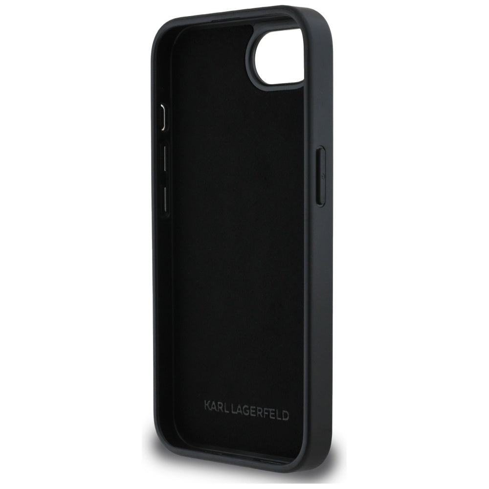 Case for Apple iPhone 17e / 16e, Karl Lagerfeld, Monogram Karl's Head, Black