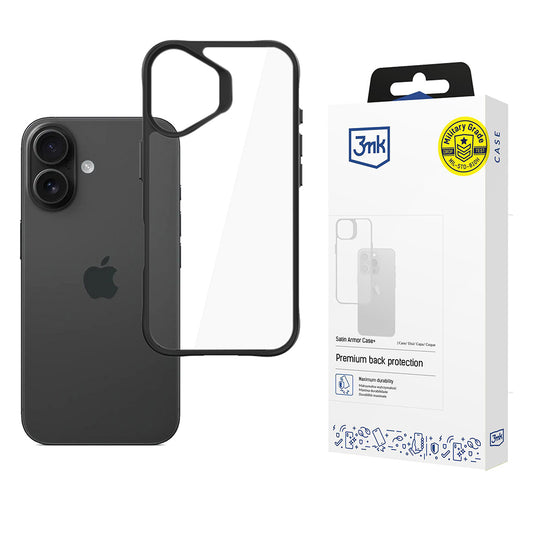 Θήκη για Apple iPhone 17, 3MK, Satin Armor Case+, Μαύρη
