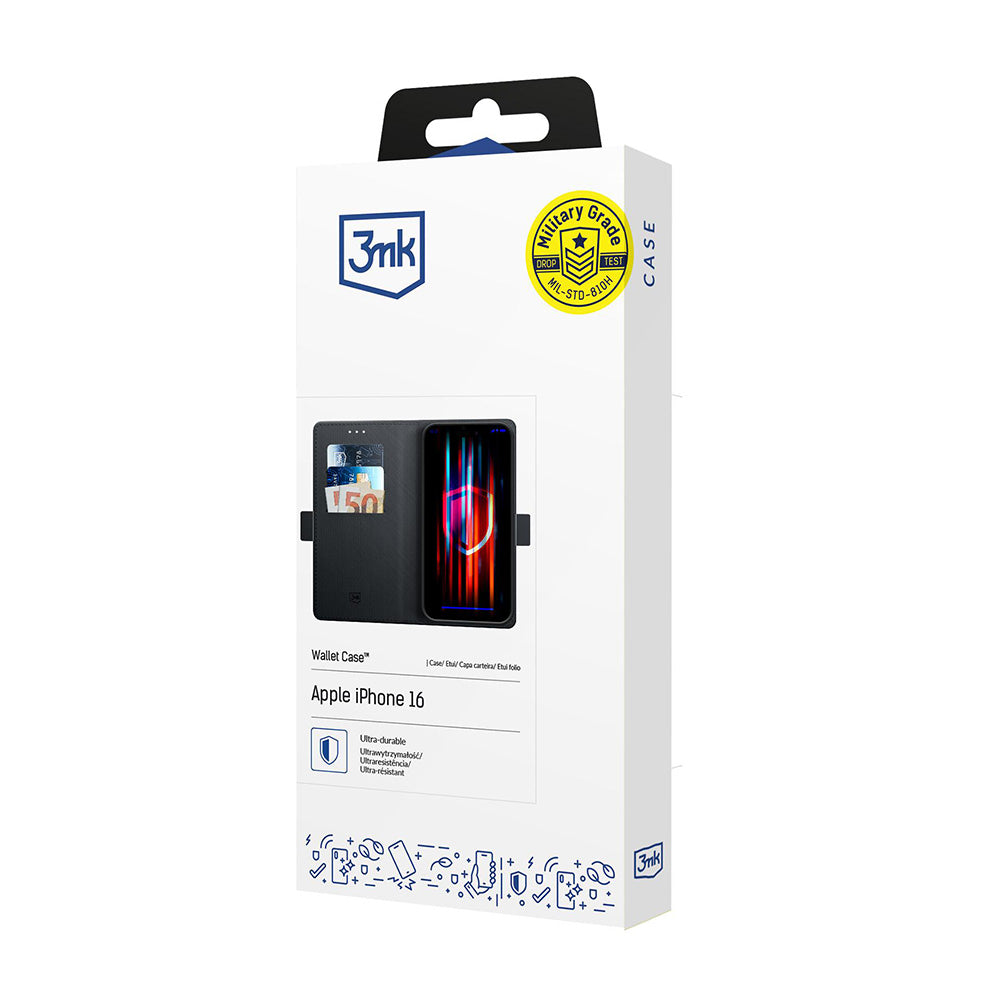 Θήκη για Apple iPhone 17, 3MK, Wallet, Μαύρη