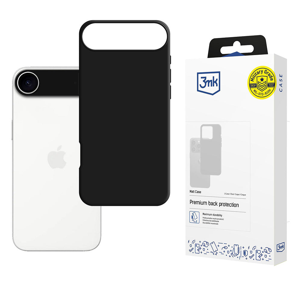 Θήκη για Apple iPhone 17 Air, 3MK, Ματ, Μαύρη