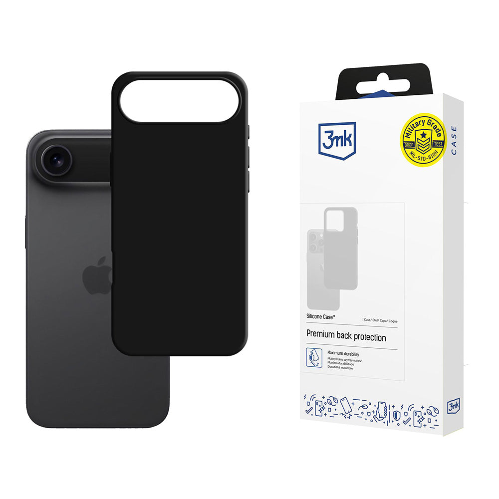 Case for Apple iPhone 17 Air, 3MK, Silicone, Black