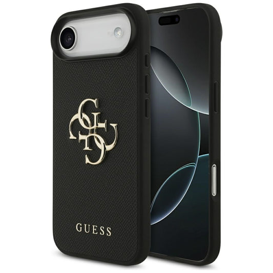 Θήκη για Apple iPhone 17 Air, Guess, 4G Grained Big and Classic Logo, Μαύρη