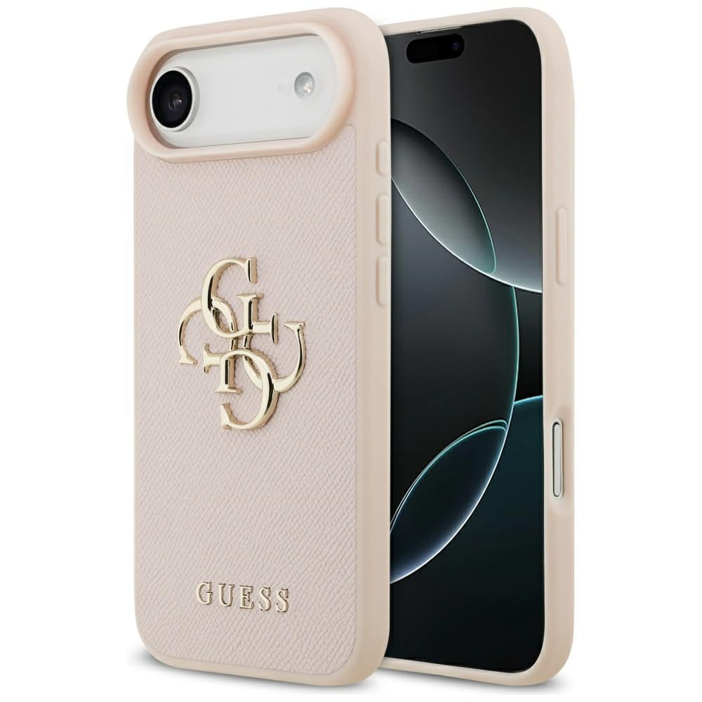 Θήκη για Apple iPhone 17 Air, Guess, 4G Grained Big and Classic Logo, Ροζ