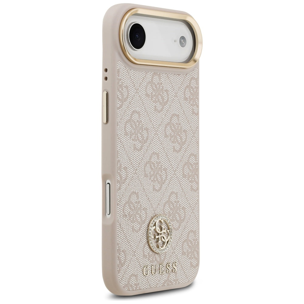 Θήκη για Apple iPhone 17 Air, Guess, 4G Strass Logo and Big Strap, Ροζ