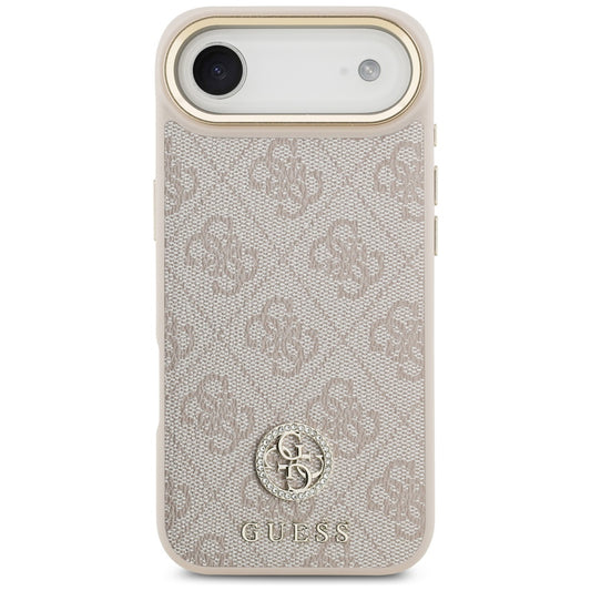 Θήκη για Apple iPhone 17 Air, Guess, 4G Strass Logo and Big Strap, Ροζ