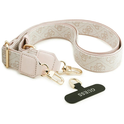 Θήκη για Apple iPhone 17 Air, Guess, 4G Strass Logo and Big Strap, Ροζ