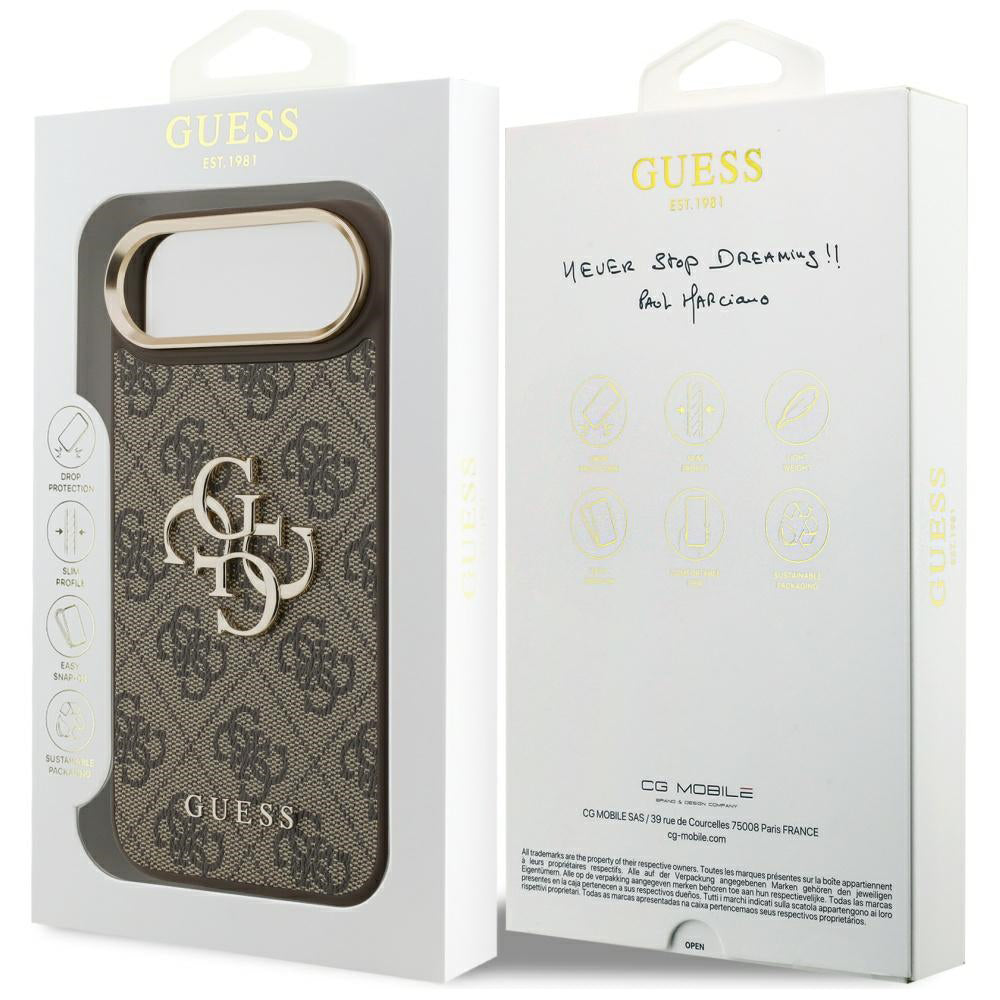Θήκη για Apple iPhone 17 Air, Guess, Big 4G Logo Classic, Χρυσοκαστανό