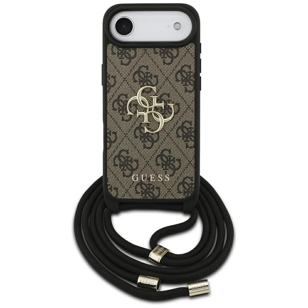 Θήκη για Apple iPhone 17 Air, Guess, Crossbody Cord 4G Big Log, Καφέ