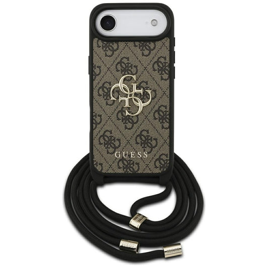 Θήκη για Apple iPhone 17 Air, Guess, Crossbody Cord 4G Big Log, Καφέ