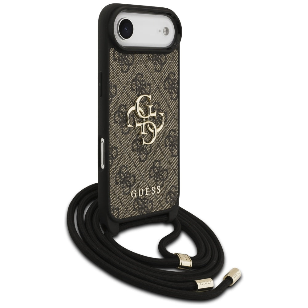 Θήκη για Apple iPhone 17 Air, Guess, Crossbody Cord 4G Big Log, Καφέ