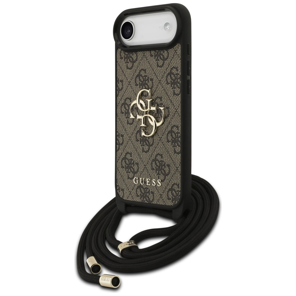 Θήκη για Apple iPhone 17 Air, Guess, Crossbody Cord 4G Big Log, Καφέ
