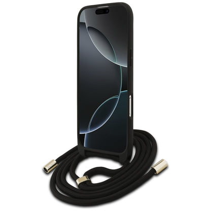 Θήκη για Apple iPhone 17 Air, Guess, Crossbody Cord 4G Big Log, Καφέ