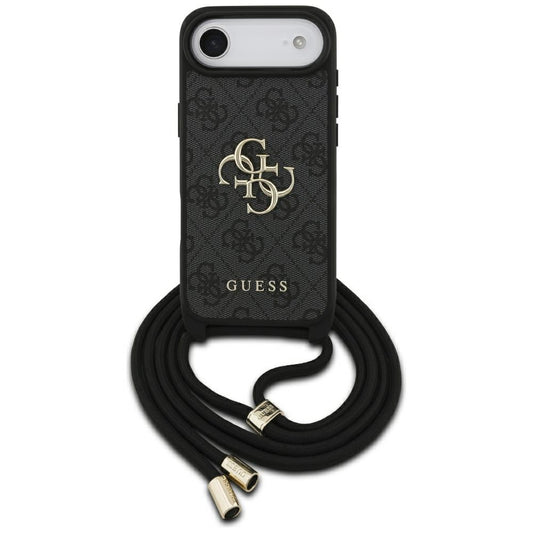 Θήκη για Apple iPhone 17 Air, Guess, Crossbody Cord 4G Big Log, Μαύρη