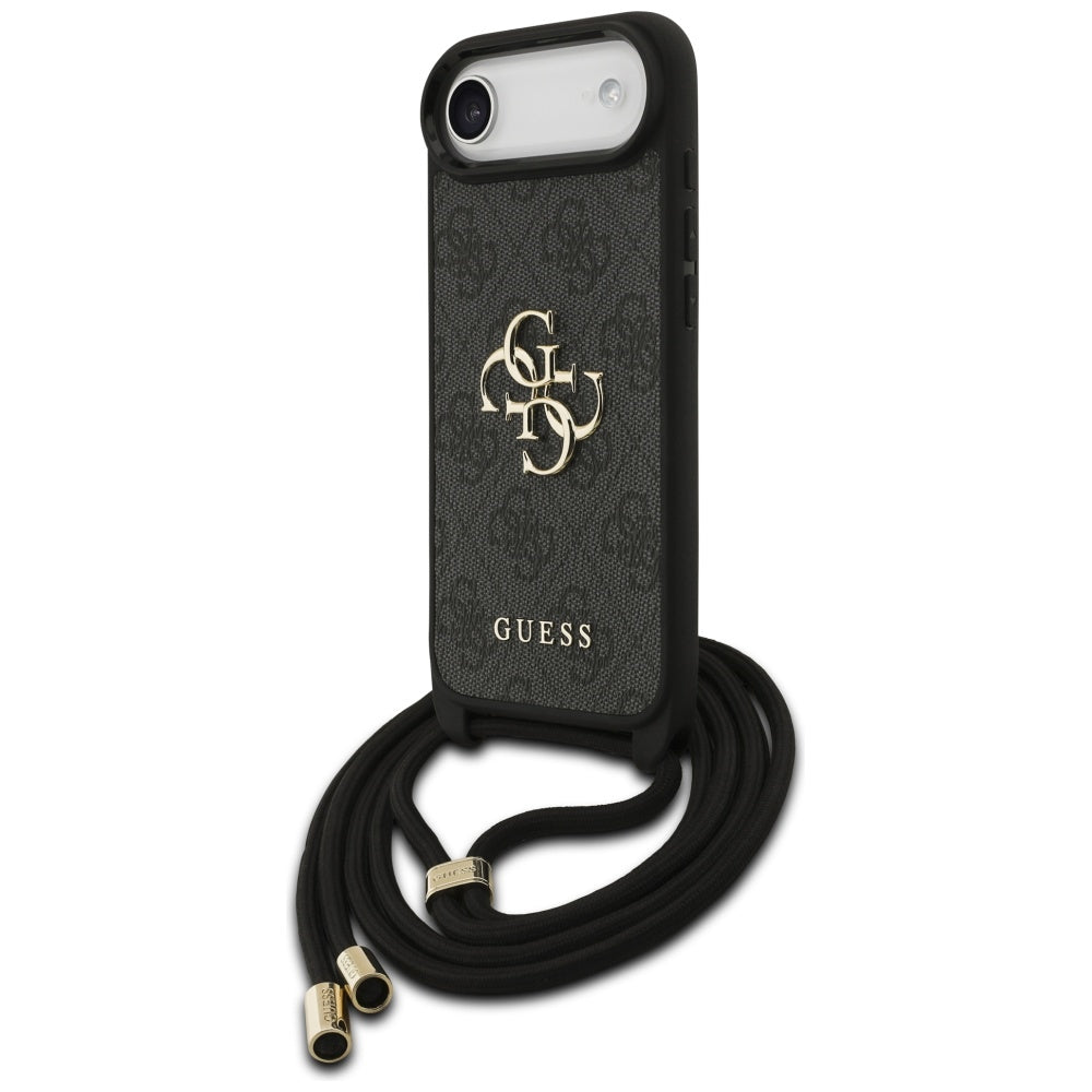 Θήκη για Apple iPhone 17 Air, Guess, Crossbody Cord 4G Big Log, Μαύρη