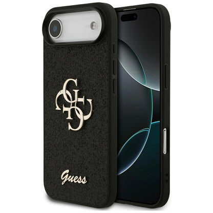 Case for Apple iPhone 17 Air, Guess, Fixed Glitter Big 4G, Black