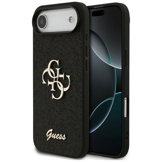 Θήκη για Apple iPhone 17 Air, Guess, Fixed Glitter Big 4G, Μαύρη