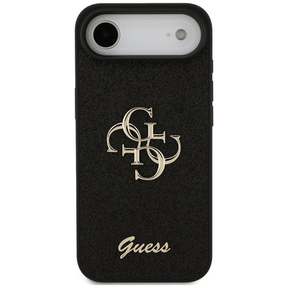 Case for Apple iPhone 17 Air, Guess, Fixed Glitter Big 4G, Black