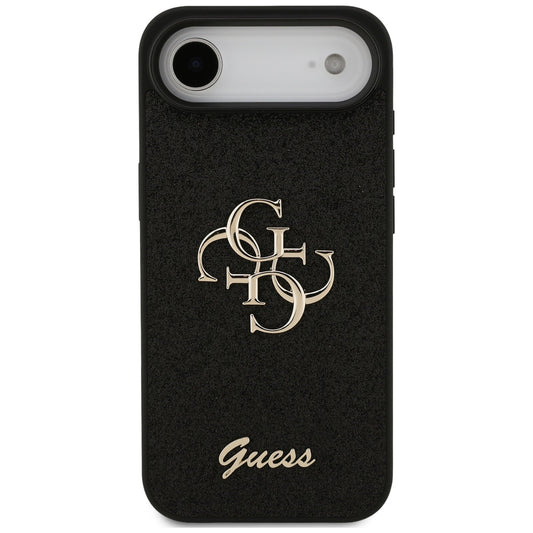 Θήκη για Apple iPhone 17 Air, Guess, Fixed Glitter Big 4G, Μαύρη
