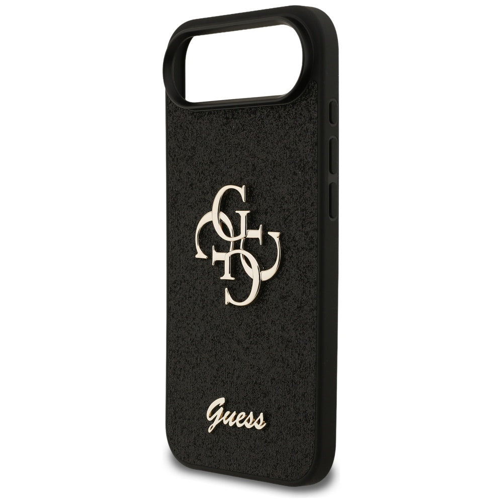 Case for Apple iPhone 17 Air, Guess, Fixed Glitter Big 4G, Black