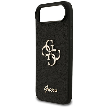 Case for Apple iPhone 17 Air, Guess, Fixed Glitter Big 4G, Black