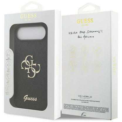 Case for Apple iPhone 17 Air, Guess, Fixed Glitter Big 4G, Black