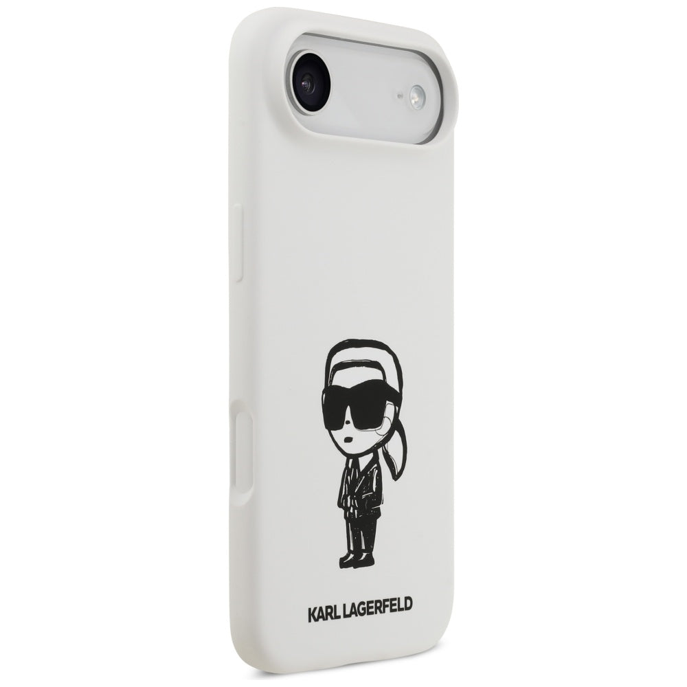Case for Apple iPhone 17 Air, Karl Lagerfeld, Sketch and Logo Karl, White