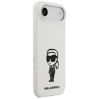 Case for Apple iPhone 17 Air, Karl Lagerfeld, Sketch and Logo Karl, White